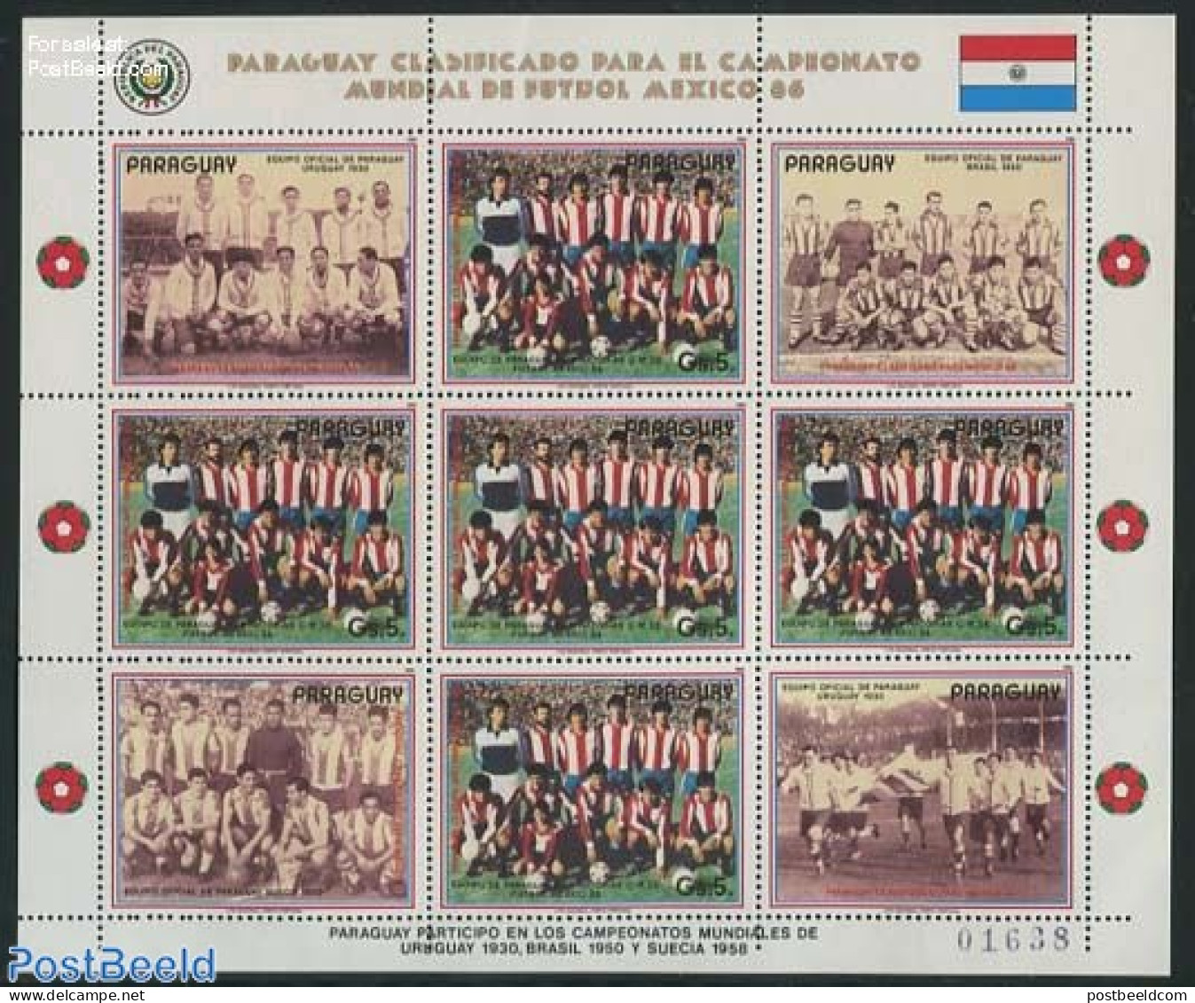 Paraguay 1986 Worldcup Football M/s, Mint NH, Sport - Football - Paraguay