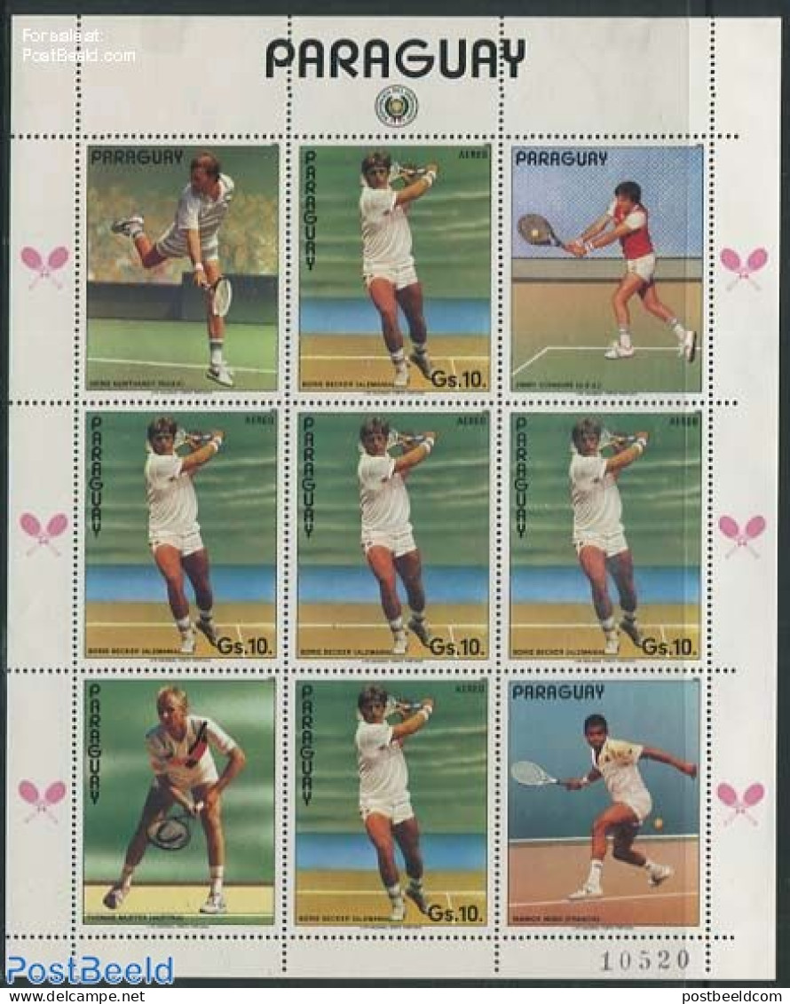 Paraguay 1986 Boris Becker M/s, Mint NH, Sport - Tennis - Tennis