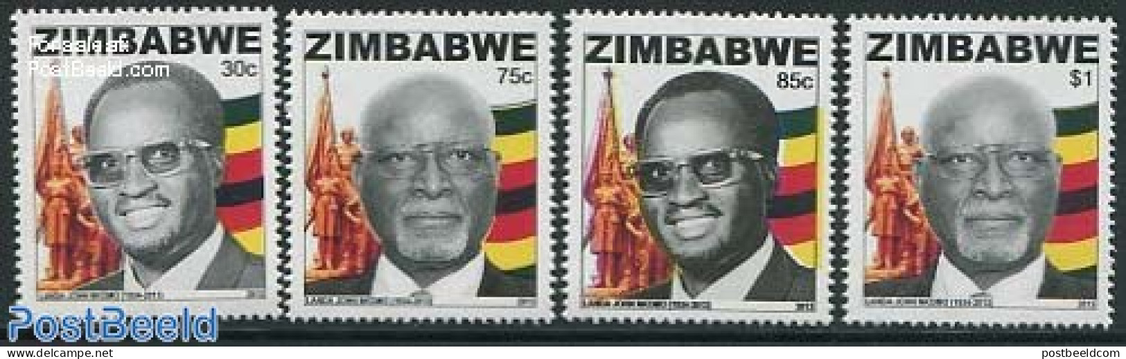 Zimbabwe 2013 Heroes 4v, Mint NH - Zimbabwe (1980-...)