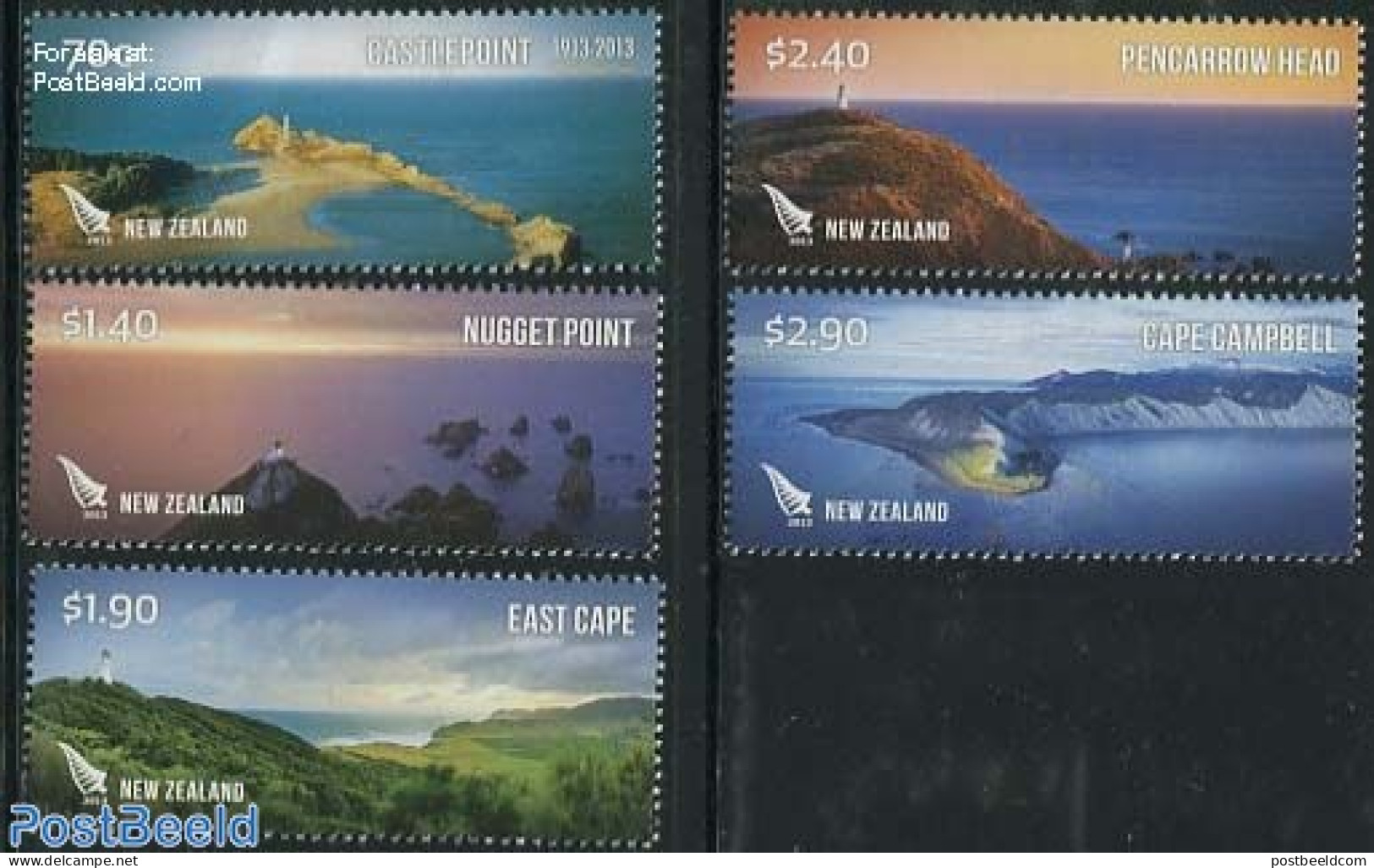 New Zealand 2013 Coastlines 5v, Mint NH, Various - Lighthouses & Safety At Sea - Neufs