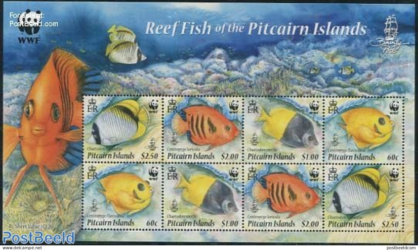 Pitcairn Islands 2010 WWF, Fish M/s, Mint NH, Nature - Fish - World Wildlife Fund (WWF) - Poissons