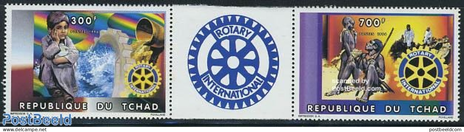Chad 1996 Rotary Int. 2v+tab [::], Mint NH, Nature - Various - Water, Dams & Falls - Rotary - Altri & Non Classificati