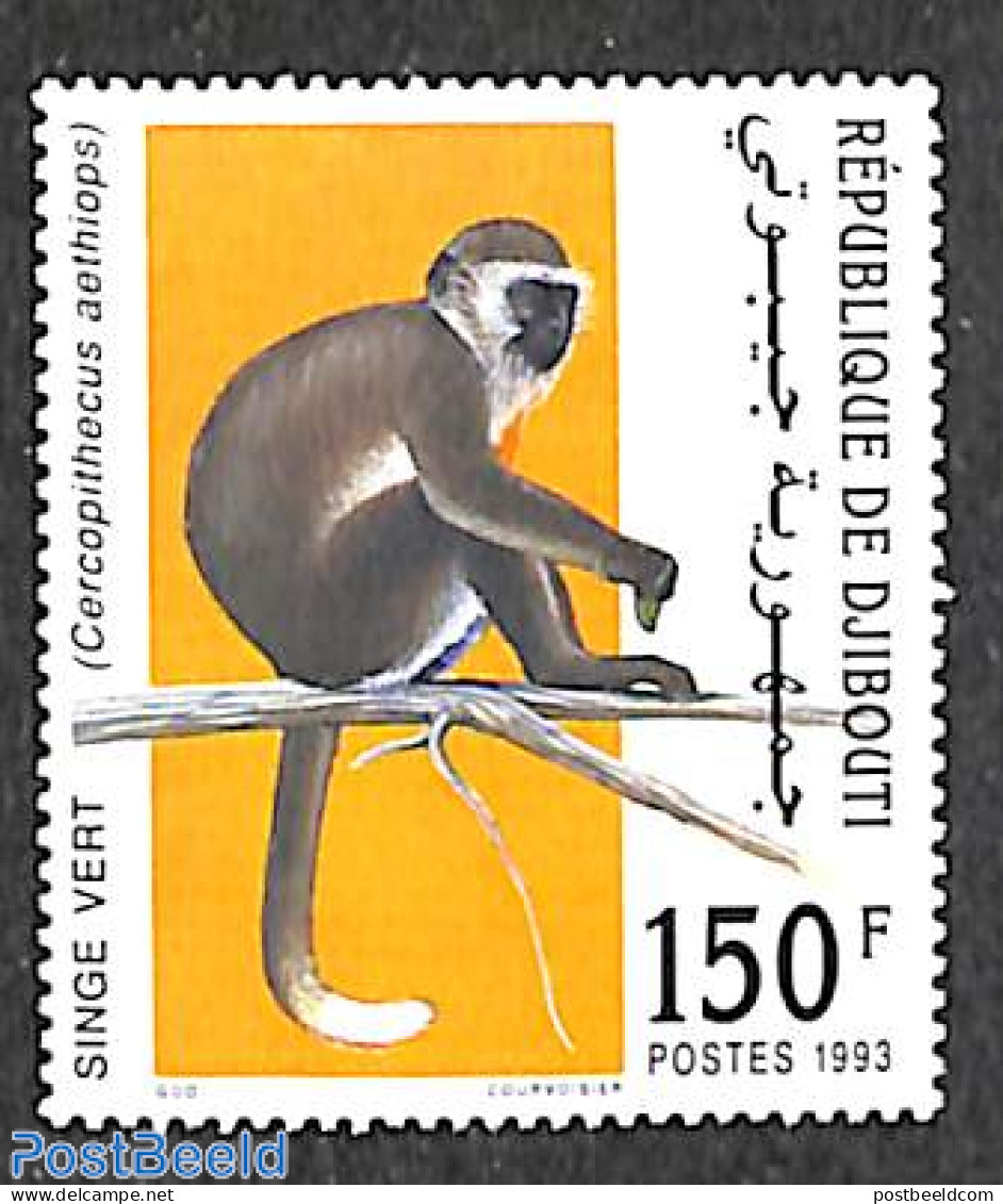 Djibouti 1993 Animals 1v, Mint NH, Nature - Animals (others & Mixed) - Monkeys - Gibuti (1977-...)