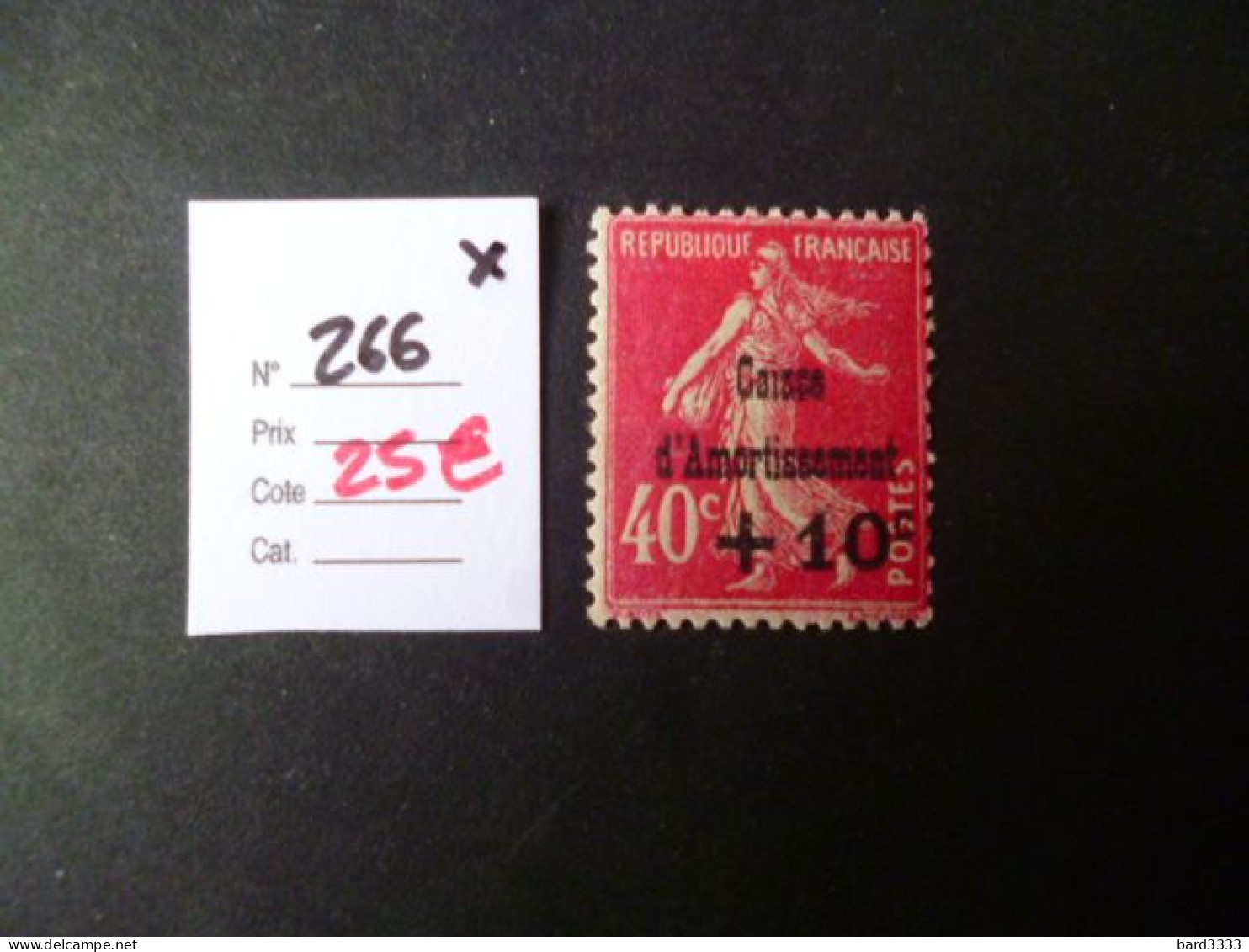 Timbre France Neuf * Caisse Amortissement N° 266 Cote 25  € - Nuovi