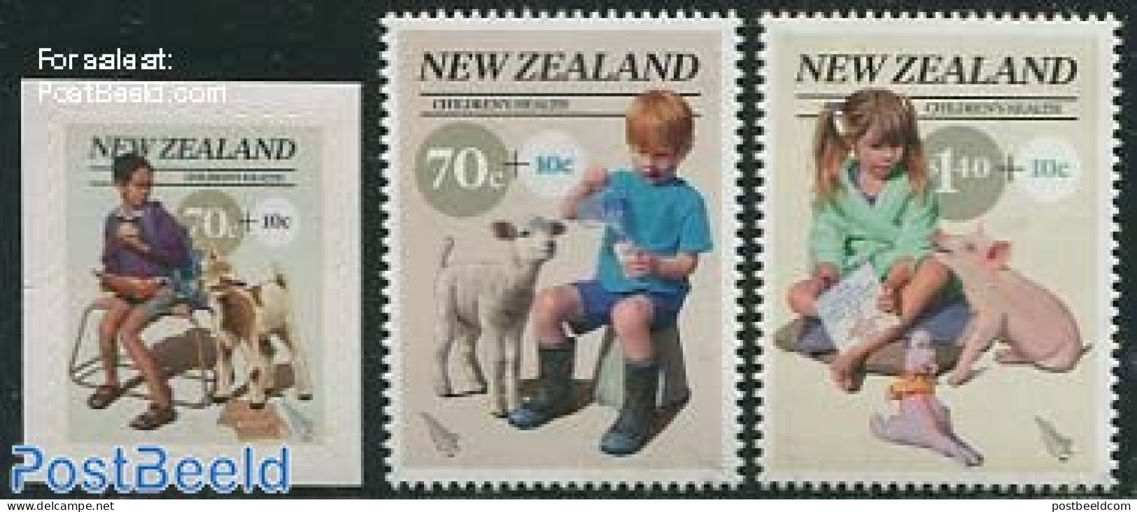 New Zealand 2013 Childrens Health 3v (1v S-a), Mint NH, Health - Nature - Health - Animals (others & Mixed) - Cattle - Neufs
