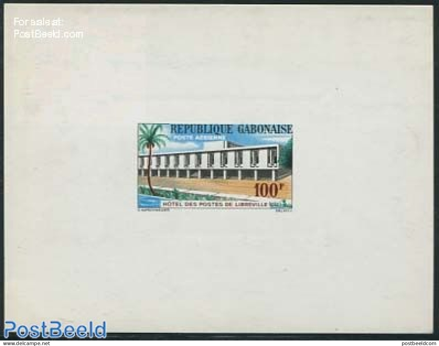 Gabon 1963 Post Office, Epreuves De Luxe, Mint NH, Post - Nuevos