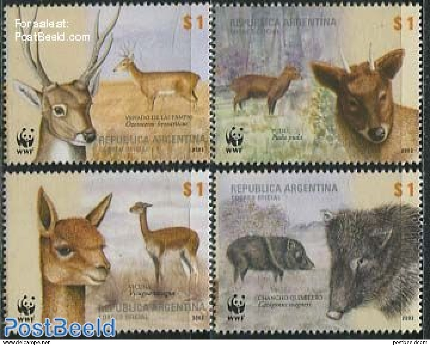 Argentina 2002 WWF, Animals 4v, Mint NH, Nature - Animals (others & Mixed) - World Wildlife Fund (WWF) - Neufs