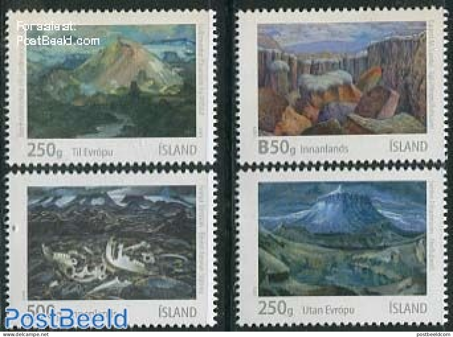 Iceland 2013 Paintings 4v, Mint NH, Art - Modern Art (1850-present) - Paintings - Ongebruikt