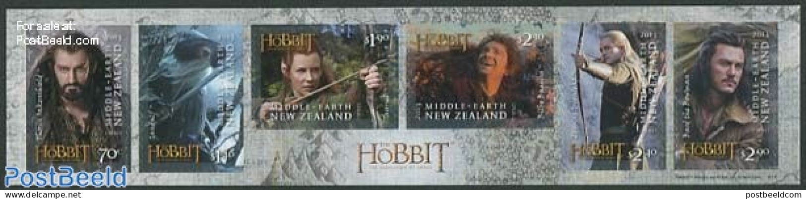 New Zealand 2013 Middle Earth 6v S-a, Mint NH, Performance Art - Film - Movie Stars - Art - Science Fiction - Unused Stamps