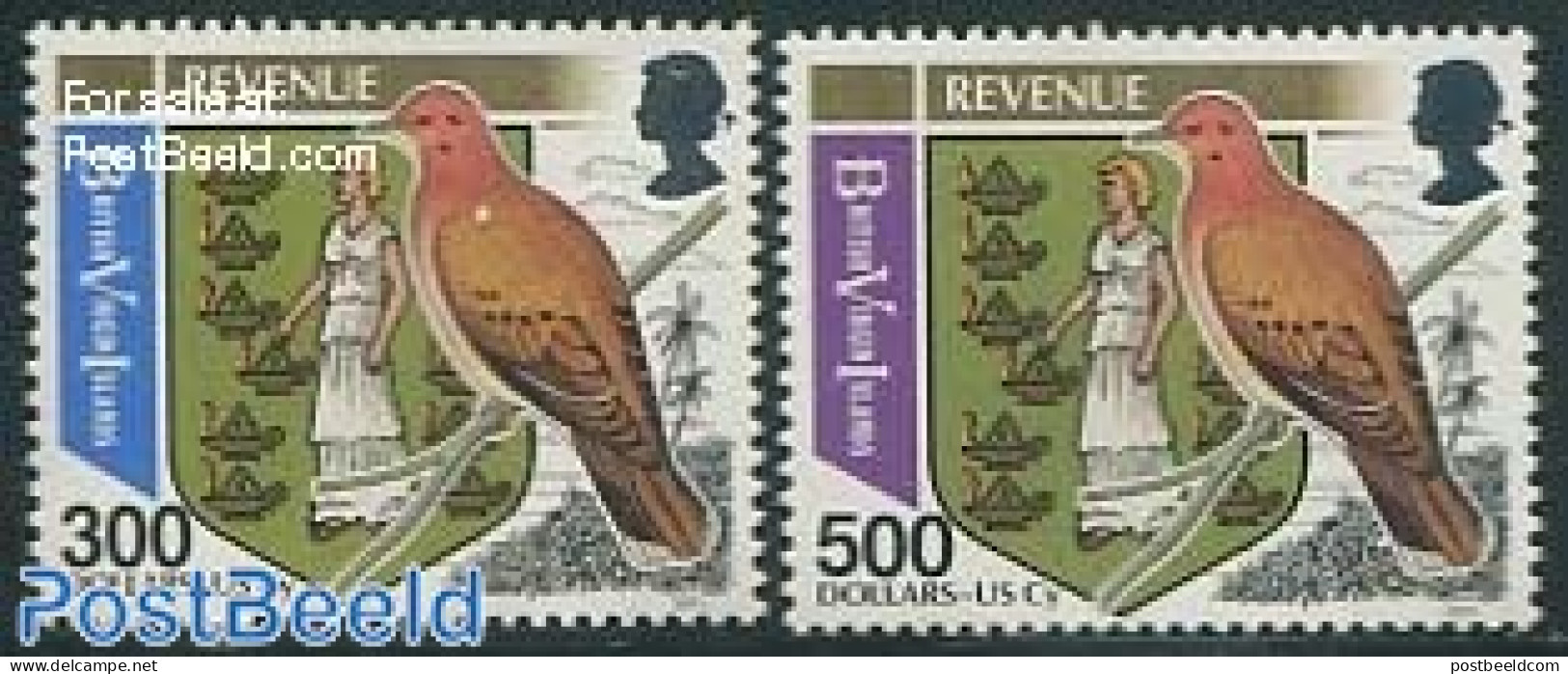 Virgin Islands 2011 Revenue Stamps 2v, Mint NH, Nature - Birds - Iles Vièrges Britanniques
