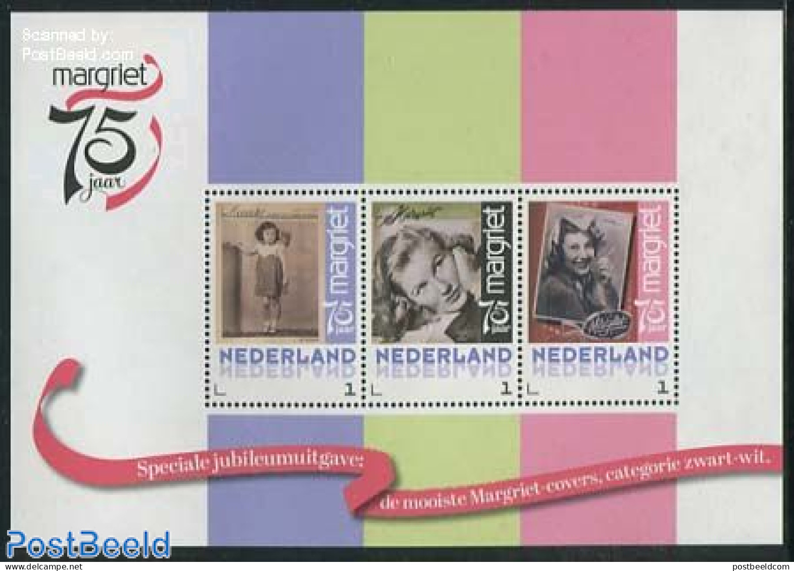 Netherlands - Personal Stamps TNT/PNL 2013 75 Years Margriet Magazine 3v M/s, Mint NH, History - Newspapers & Journali.. - Kostums