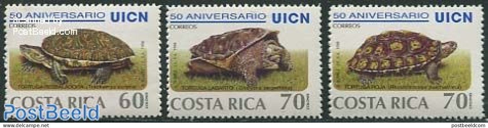 Costa Rica 1998 Turtles 3v, Mint NH, Nature - Reptiles - Turtles - Costa Rica