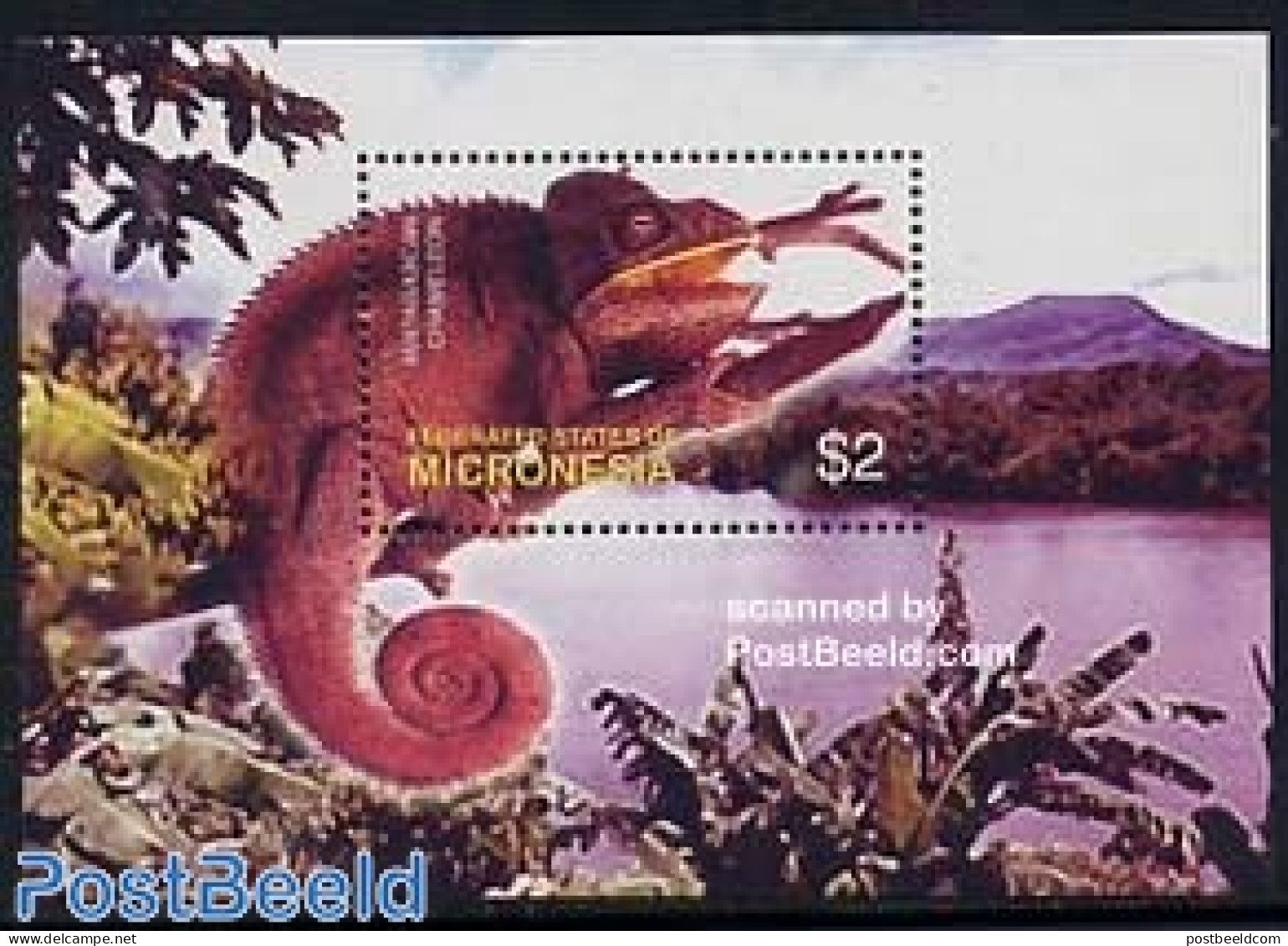 Micronesia 2003 Chameleon S/s, Mint NH, Nature - Reptiles - Mikronesien