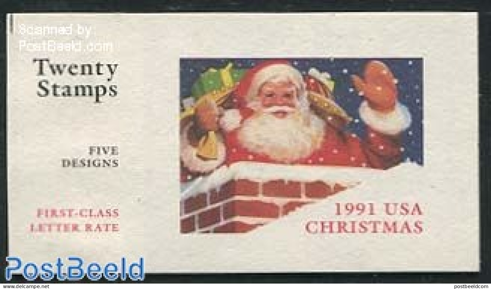 United States Of America 1991 Christmas Booklet, Mint NH, Religion - Christmas - Stamp Booklets - Nuevos