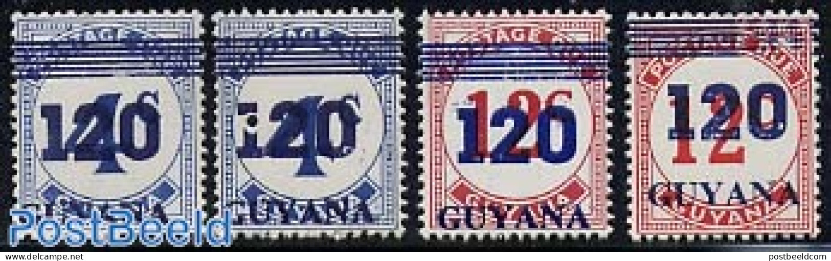 Guyana 1984 Overprints 4v (on Postage Due), Mint NH - Guyana (1966-...)