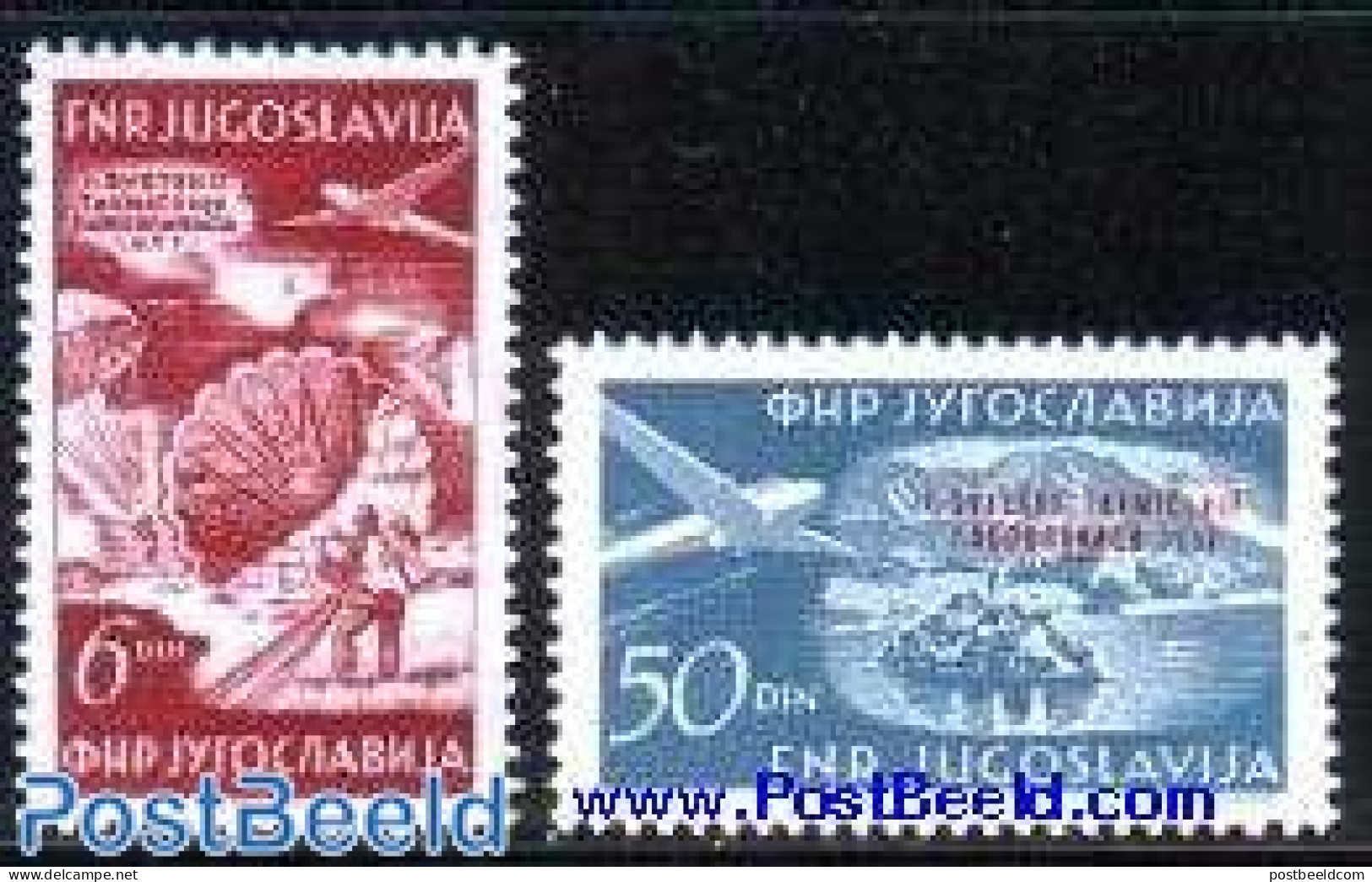 Yugoslavia 1951 Parachute Games 2v, Mint NH, Sport - Transport - Parachuting - Sport (other And Mixed) - Aircraft & Av.. - Unused Stamps