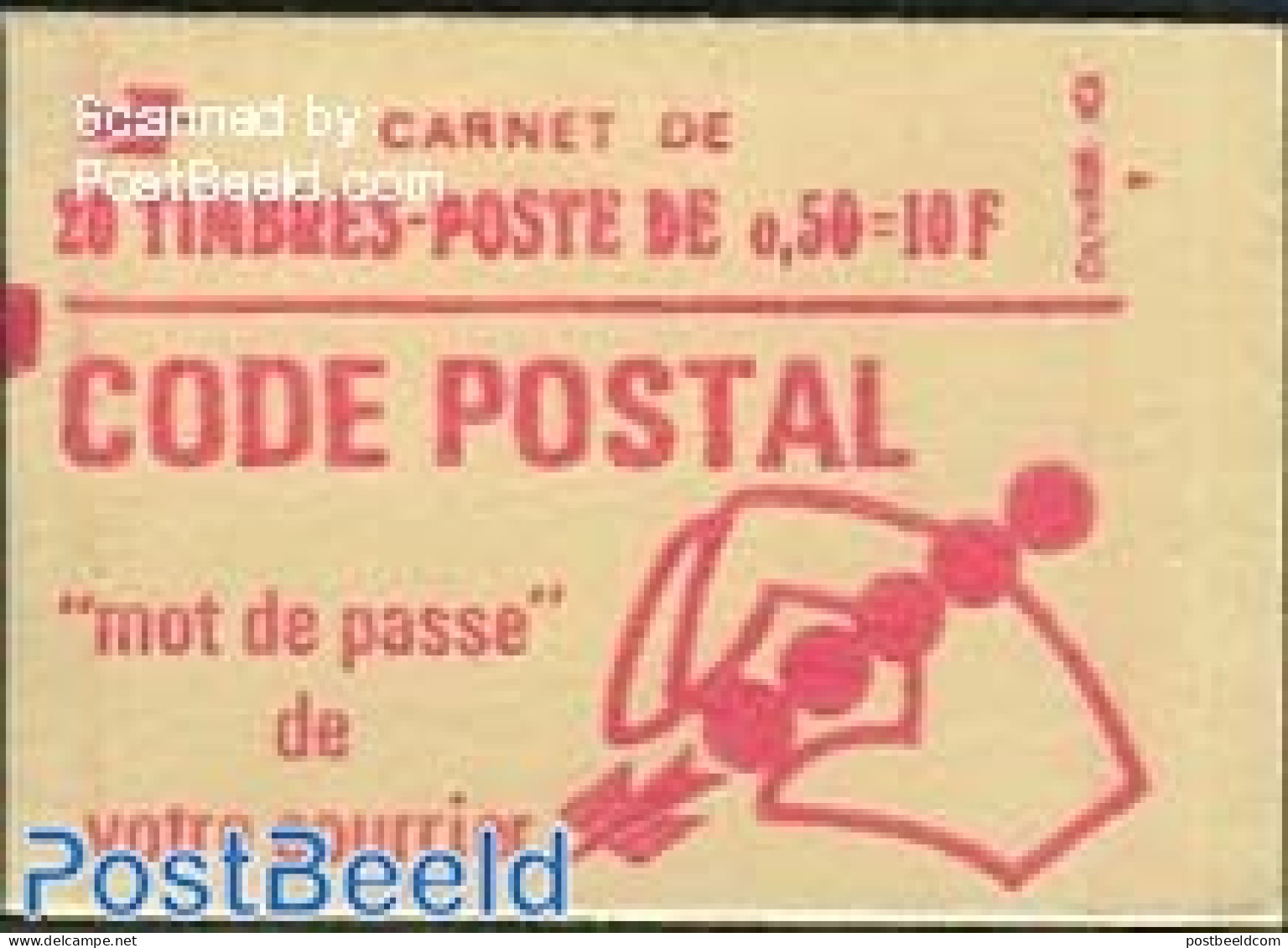 France 1972 Definitives Booklet 20x0.50, 3 Phosphor Bands, Mint NH, Stamp Booklets - Ungebraucht