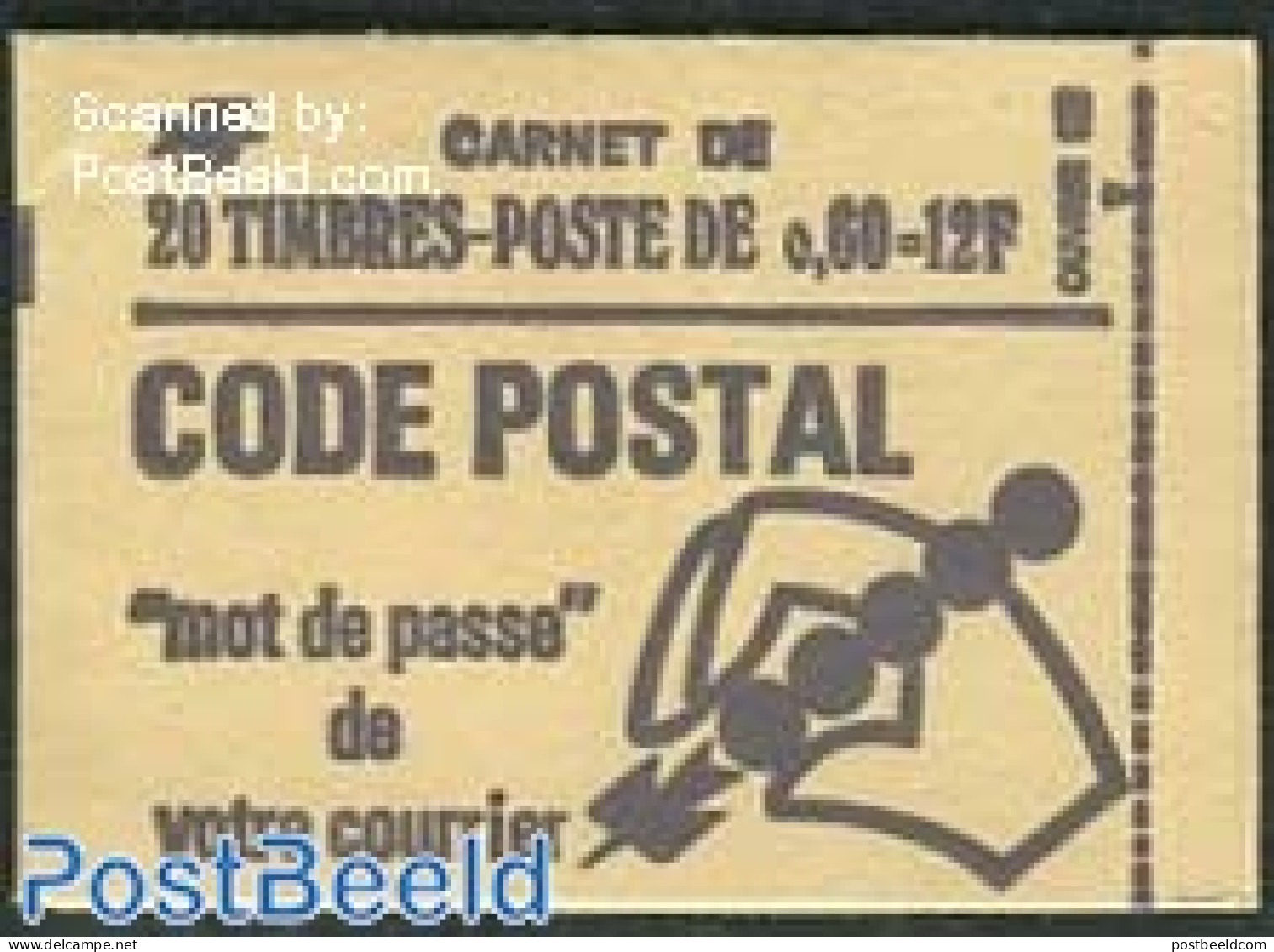France 1974 Definitives Booklet 20x0.60, Mint NH, Stamp Booklets - Ungebraucht