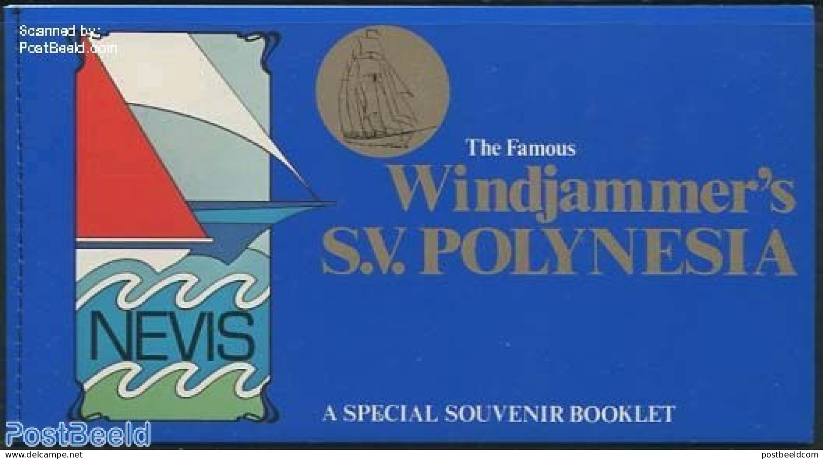 Nevis 1980 Windjammers Booklet, Mint NH, Transport - Stamp Booklets - Ships And Boats - Ohne Zuordnung