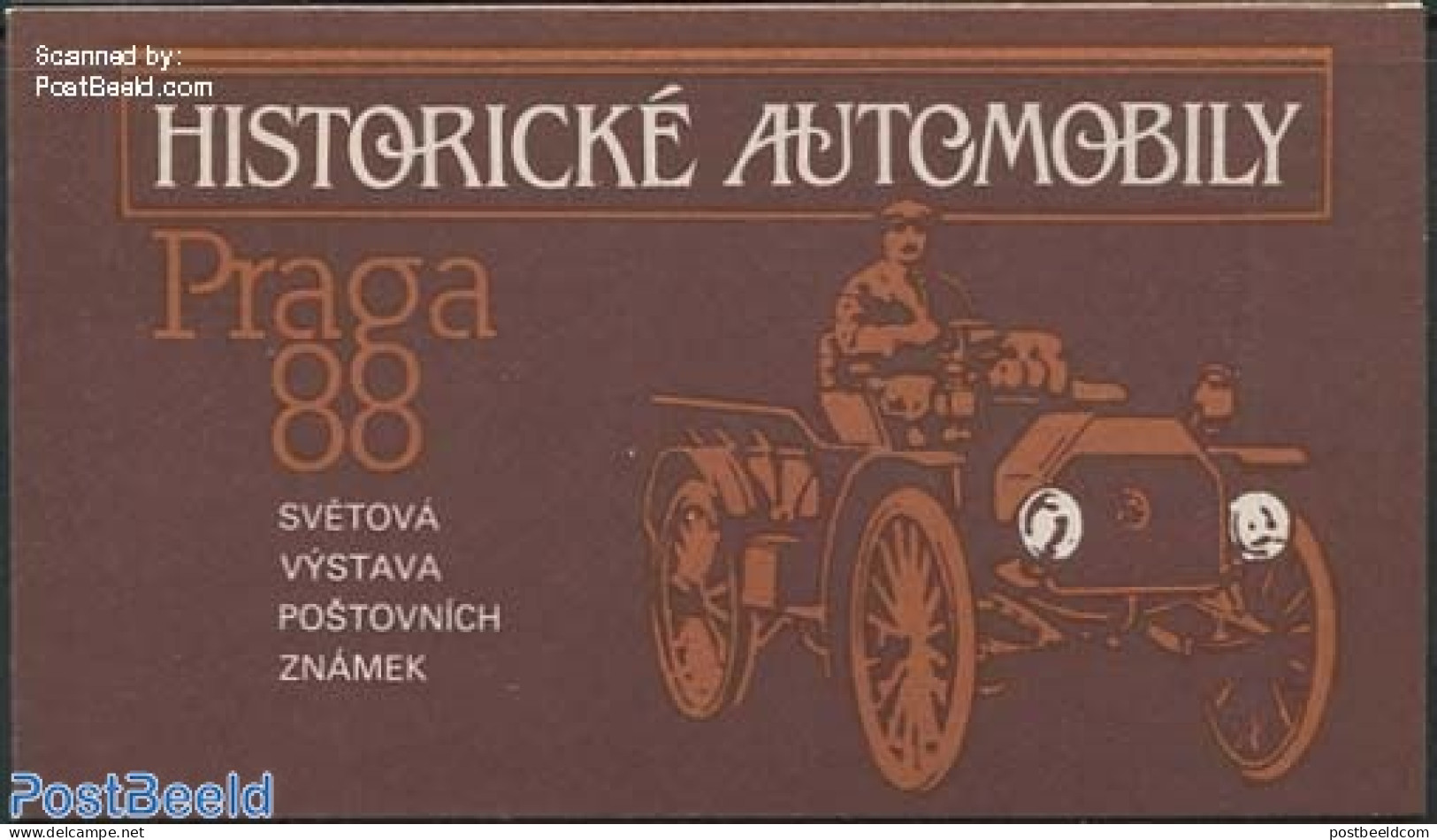 Czechoslovkia 1988 Automobiles Booklet, Mint NH, Transport - Stamp Booklets - Automobiles - Altri & Non Classificati