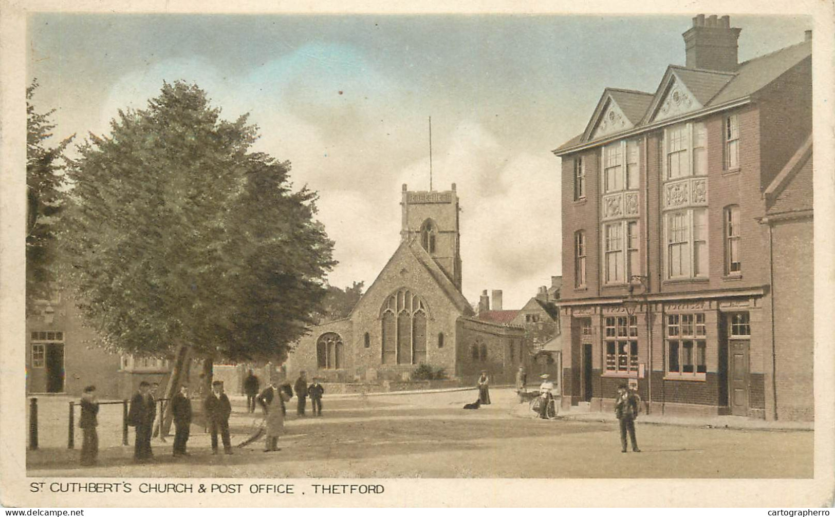 England Thetford St Cuthbert's Church & Post Office - Otros & Sin Clasificación