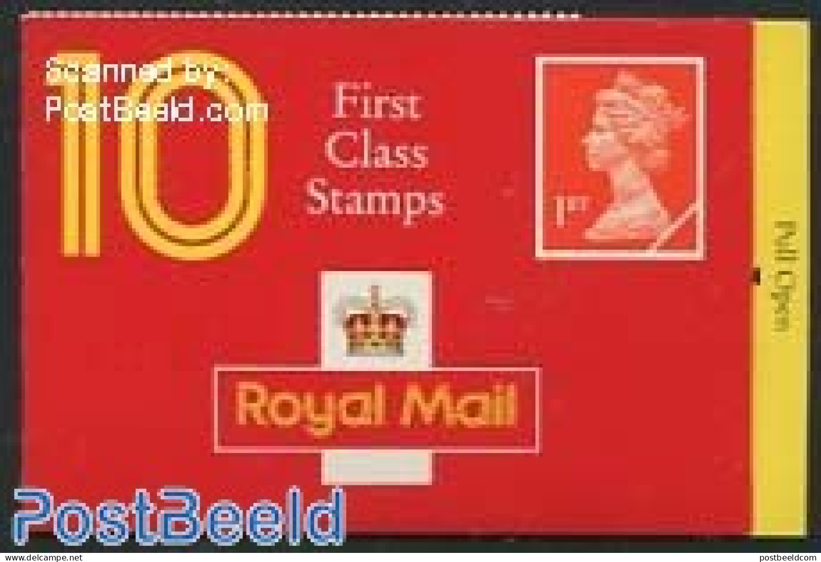 Great Britain 1990 Definitives Booklet, 10x1st, Questa, Freepost Newcastle Inside, Mint NH, Stamp Booklets - Unused Stamps