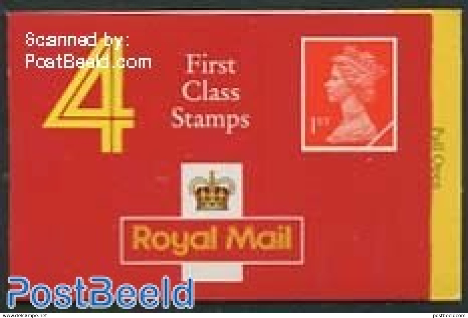 Great Britain 1990 Definitives Booklet, 4x1st, Walsall, Freepost Now On Left Side, Mint NH, Stamp Booklets - Nuevos