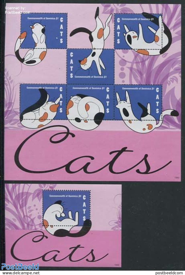 Dominica 2013 Cats 2 S/s, Mint NH, Nature - Cats - Dominicaanse Republiek