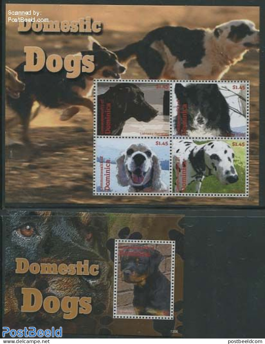 Dominica 2013 Dogs 2 S/s, Mint NH, Nature - Dogs - Dominicaine (République)