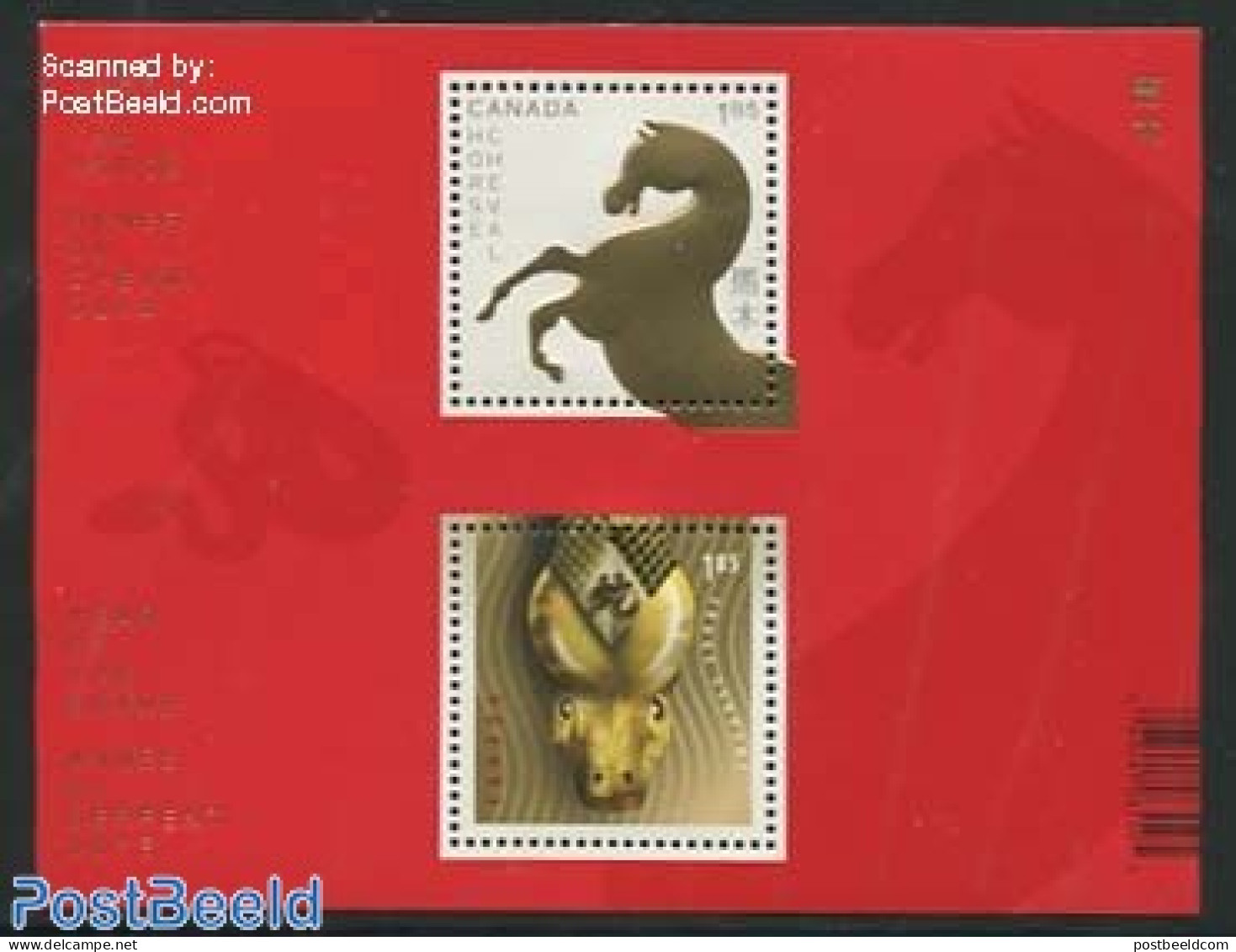 Canada 2014 Year Of The Horse, Year Of The Snake S/s, Mint NH, Nature - Various - Horses - Snakes - New Year - Unused Stamps