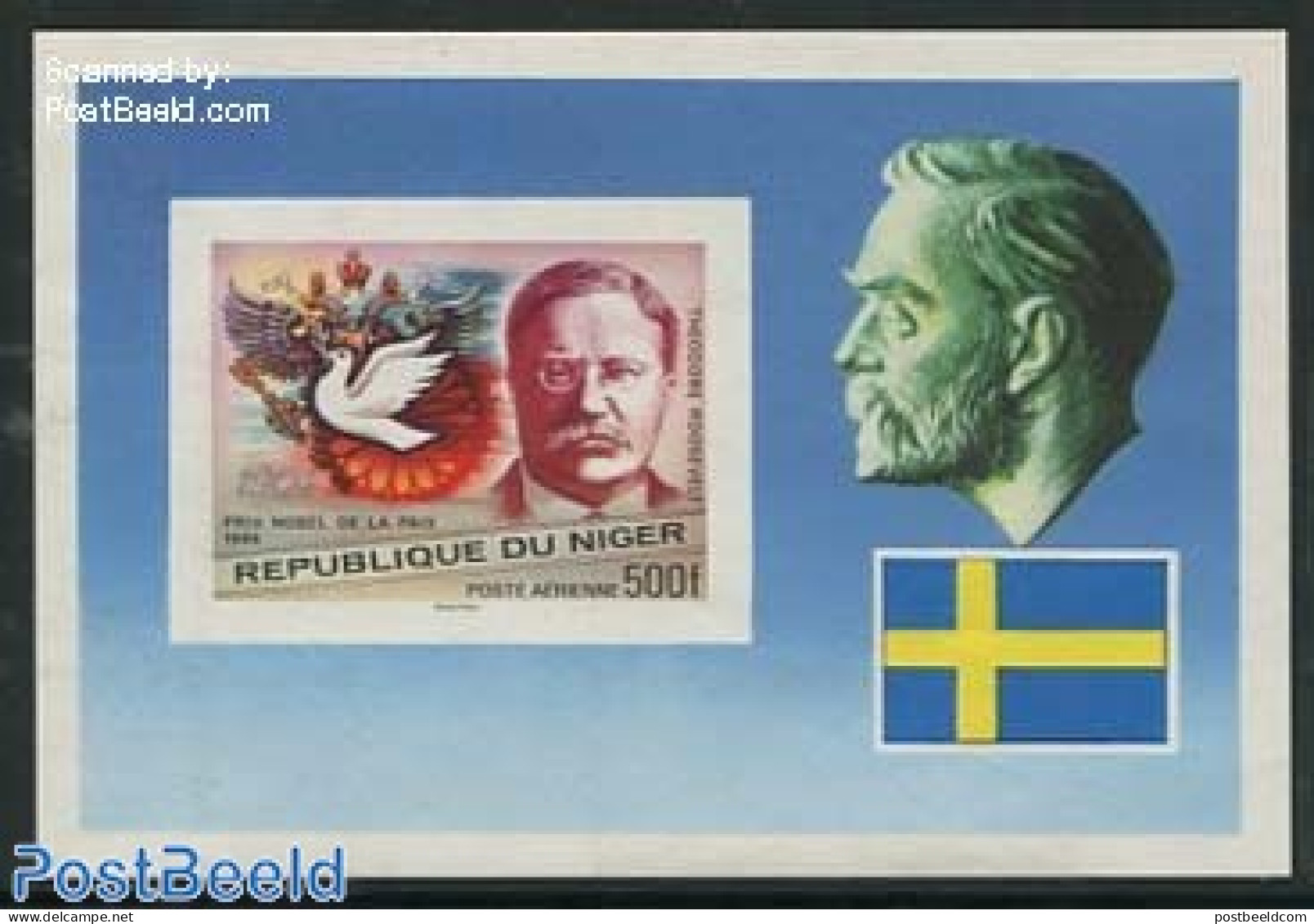 Niger 1977 Nobel Prize Winners S/s, Imperforated, Mint NH, History - Nobel Prize Winners - Nobel Prize Laureates