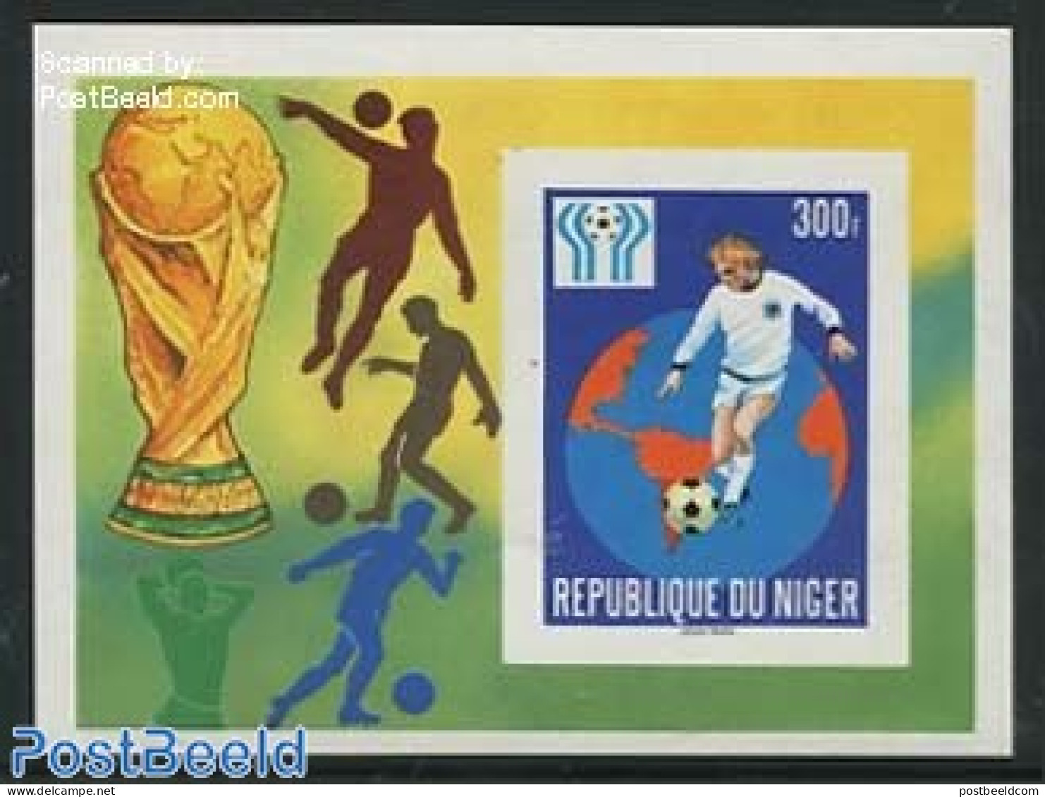 Niger 1978 Worldcup Football S/s, Imperforated, Mint NH, Sport - Football - Niger (1960-...)