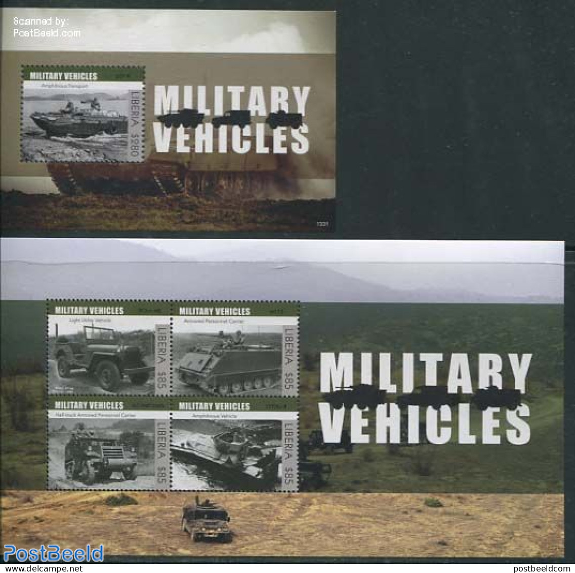 Liberia 2013 Military Vehicles 2 S/s, Mint NH, History - Militarism - Militares