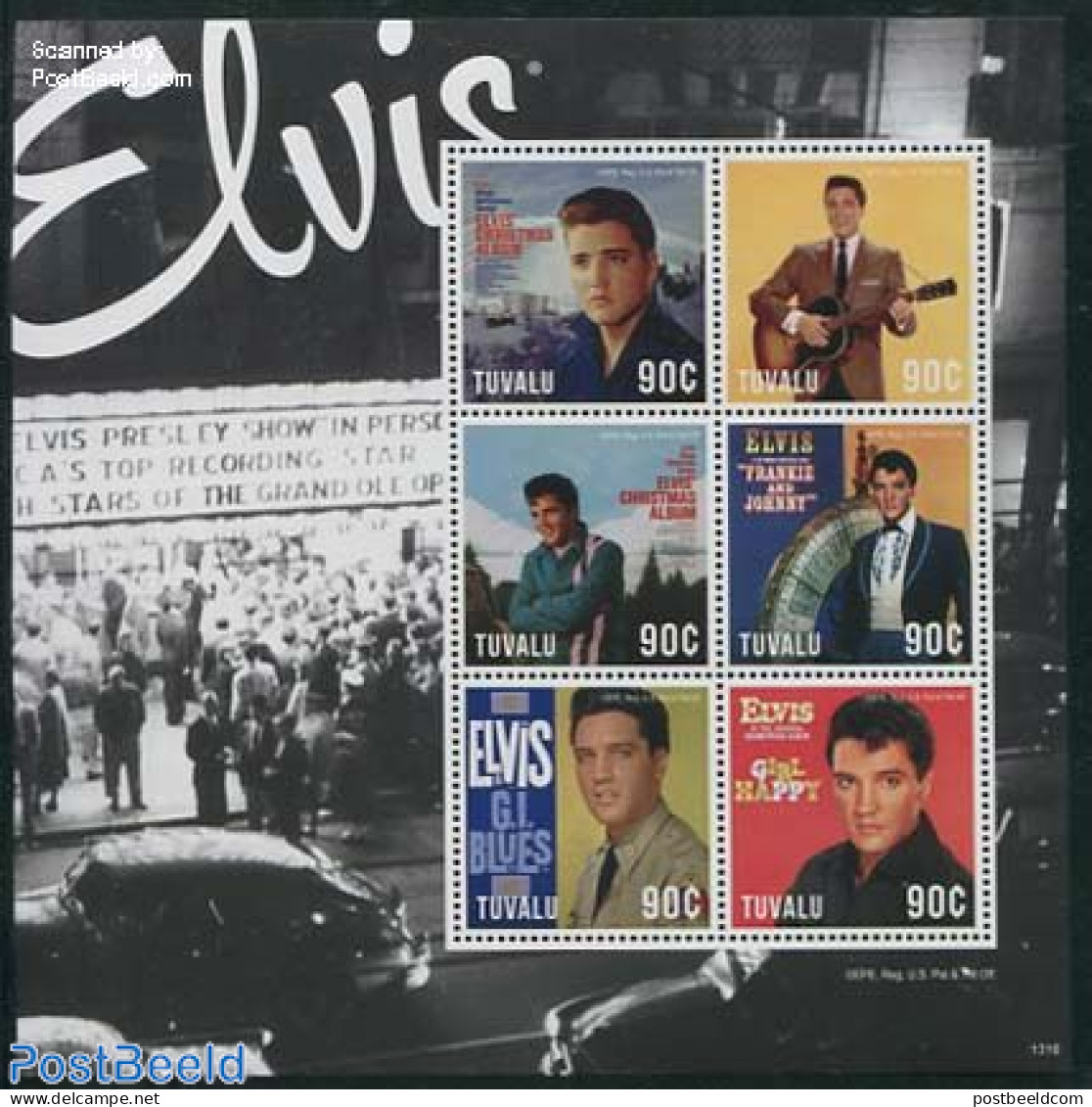 Tuvalu 2013 Elvis Presley 6v M/s, Mint NH, Performance Art - Elvis Presley - Music - Popular Music - Elvis Presley