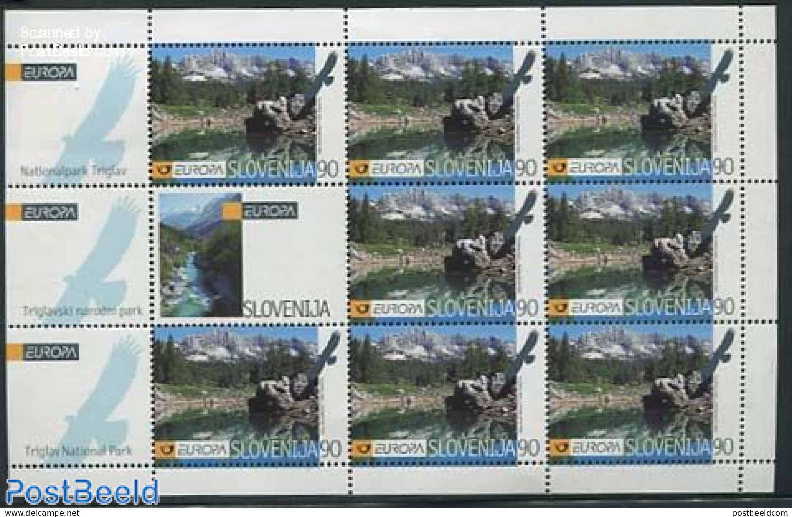 Slovenia 1999 Europa, National Parks M/s, Mint NH, History - Nature - Europa (cept) - Birds - National Parks - Natuur