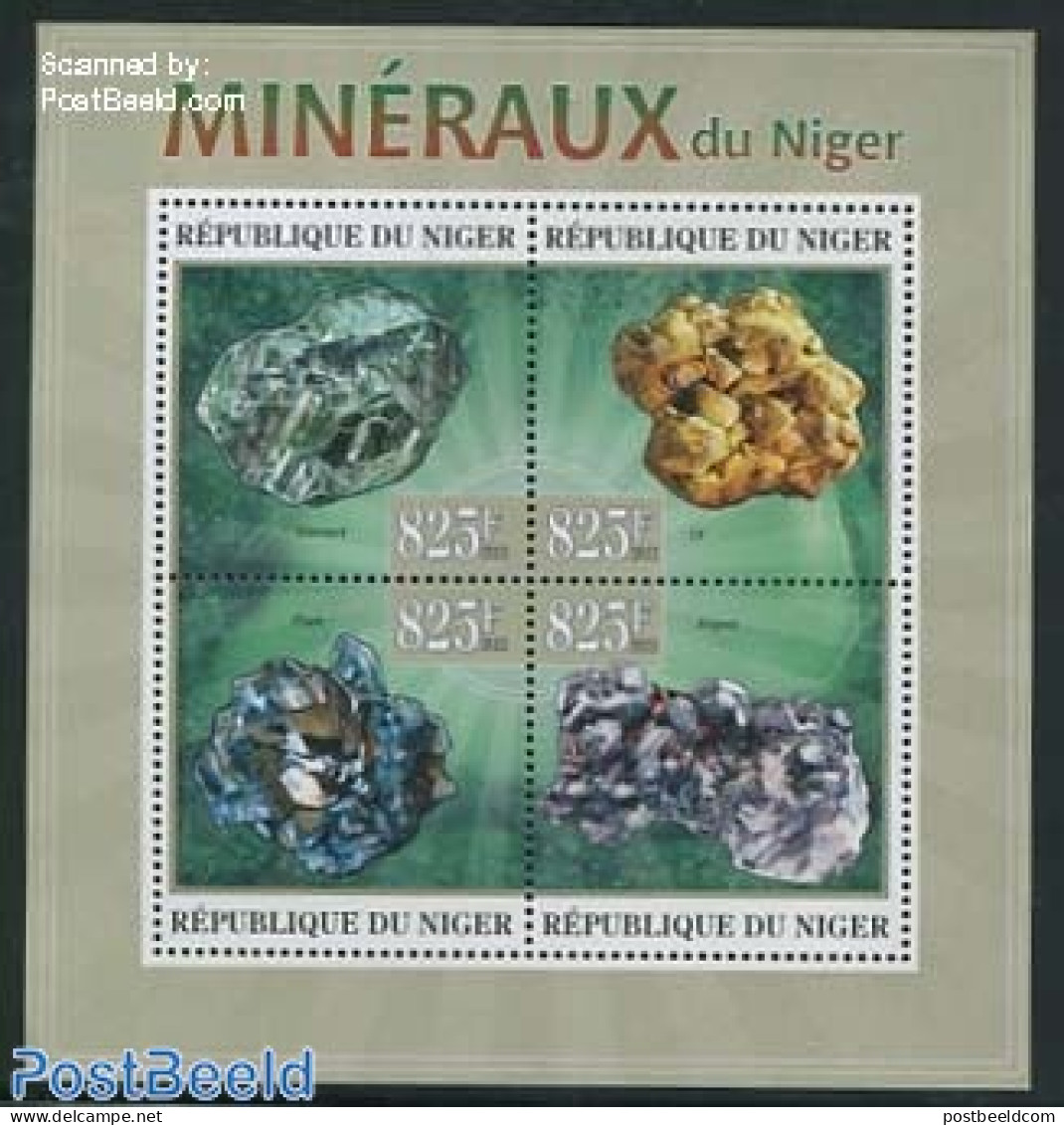 Niger 2013 Minerals 4v M/s, Mint NH, History - Geology - Niger (1960-...)