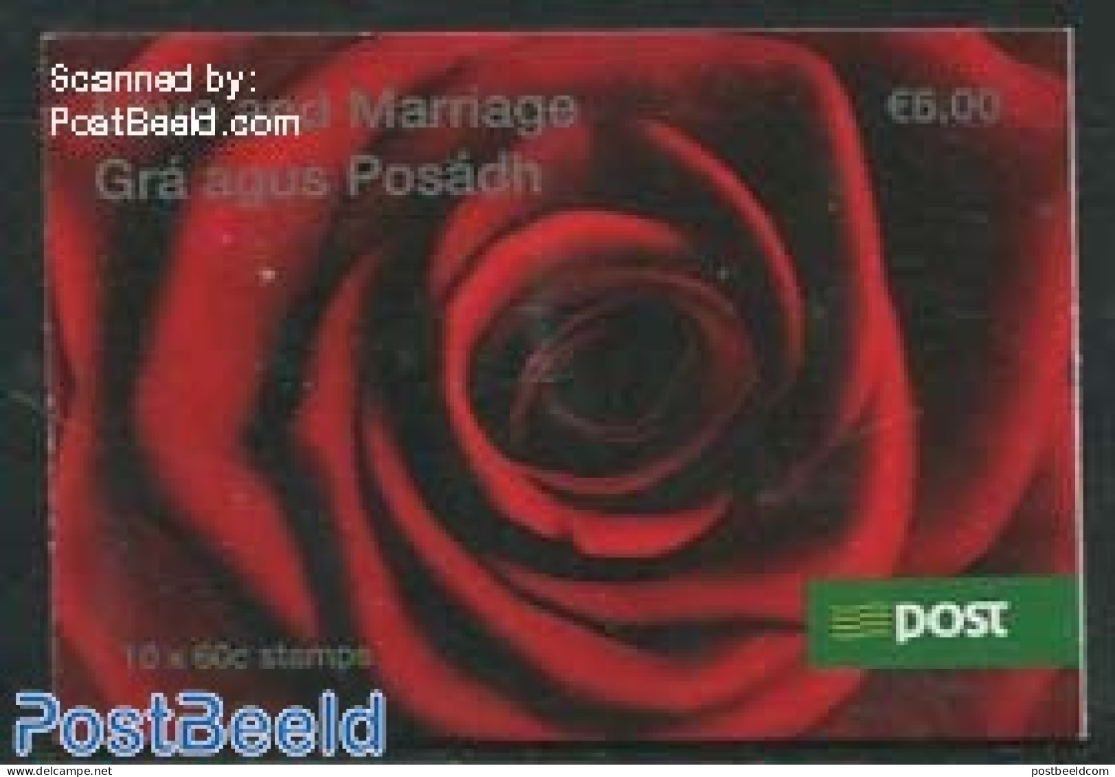 Ireland 2014 Love And Marriage Booklet S-a, Mint NH, Nature - Flowers & Plants - Roses - Stamp Booklets - Unused Stamps