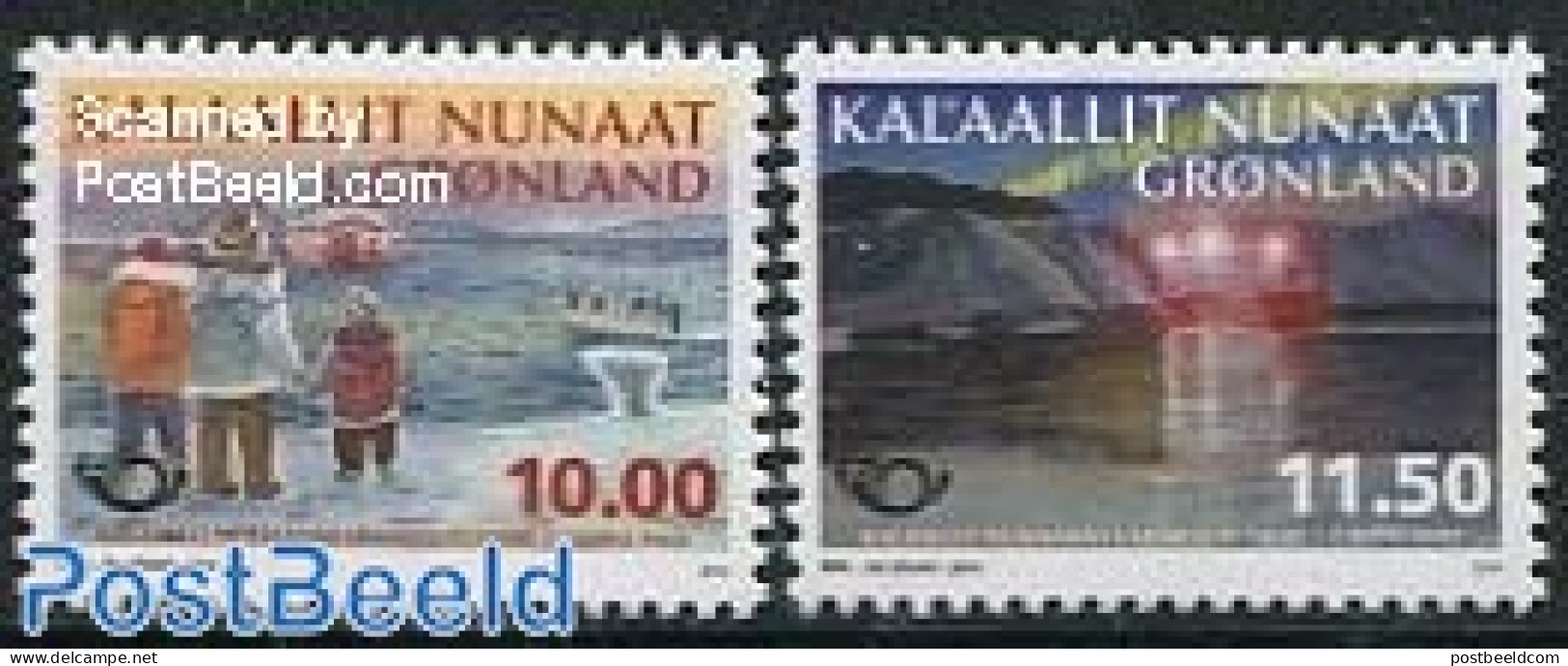 Greenland 2014 Norden 2v, Mint NH, History - Transport - Europa Hang-on Issues - Ships And Boats - Nuevos