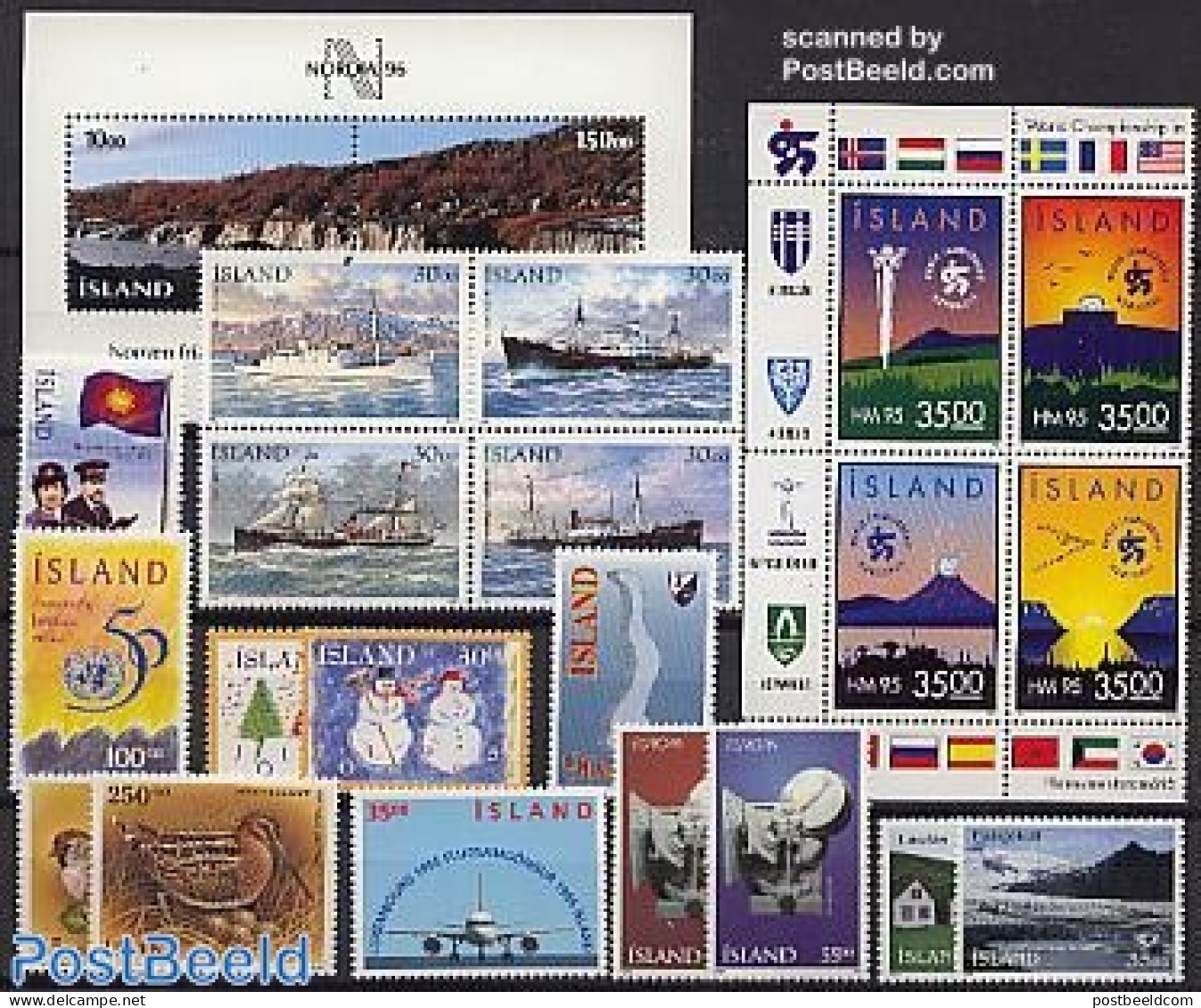 Iceland 1995 Yearset 1995 (20v+1s/s), Mint NH, Various - Yearsets (by Country) - Unused Stamps