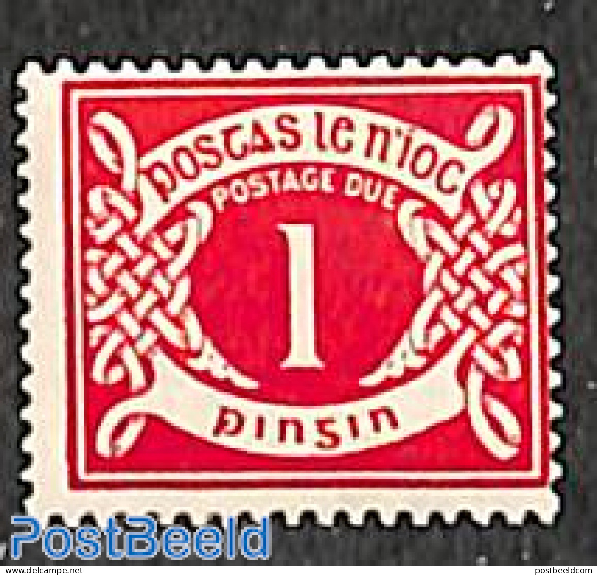 Ireland 1925 1p, Postage Due, Stamp Out Of Set, Unused (hinged) - Otros & Sin Clasificación