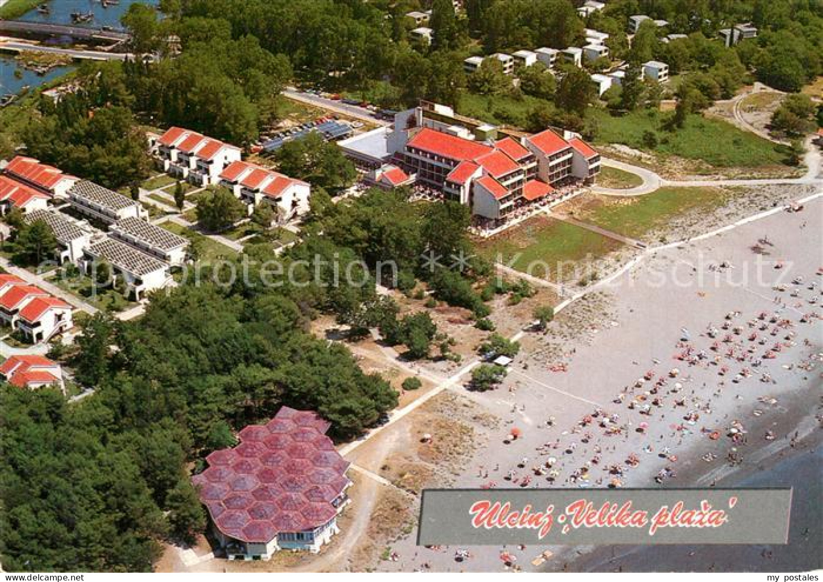 73356008 Ulcinj Velika Plaza Hotel Otrant Strand Fliegeraufnahme Ulcinj - Montenegro