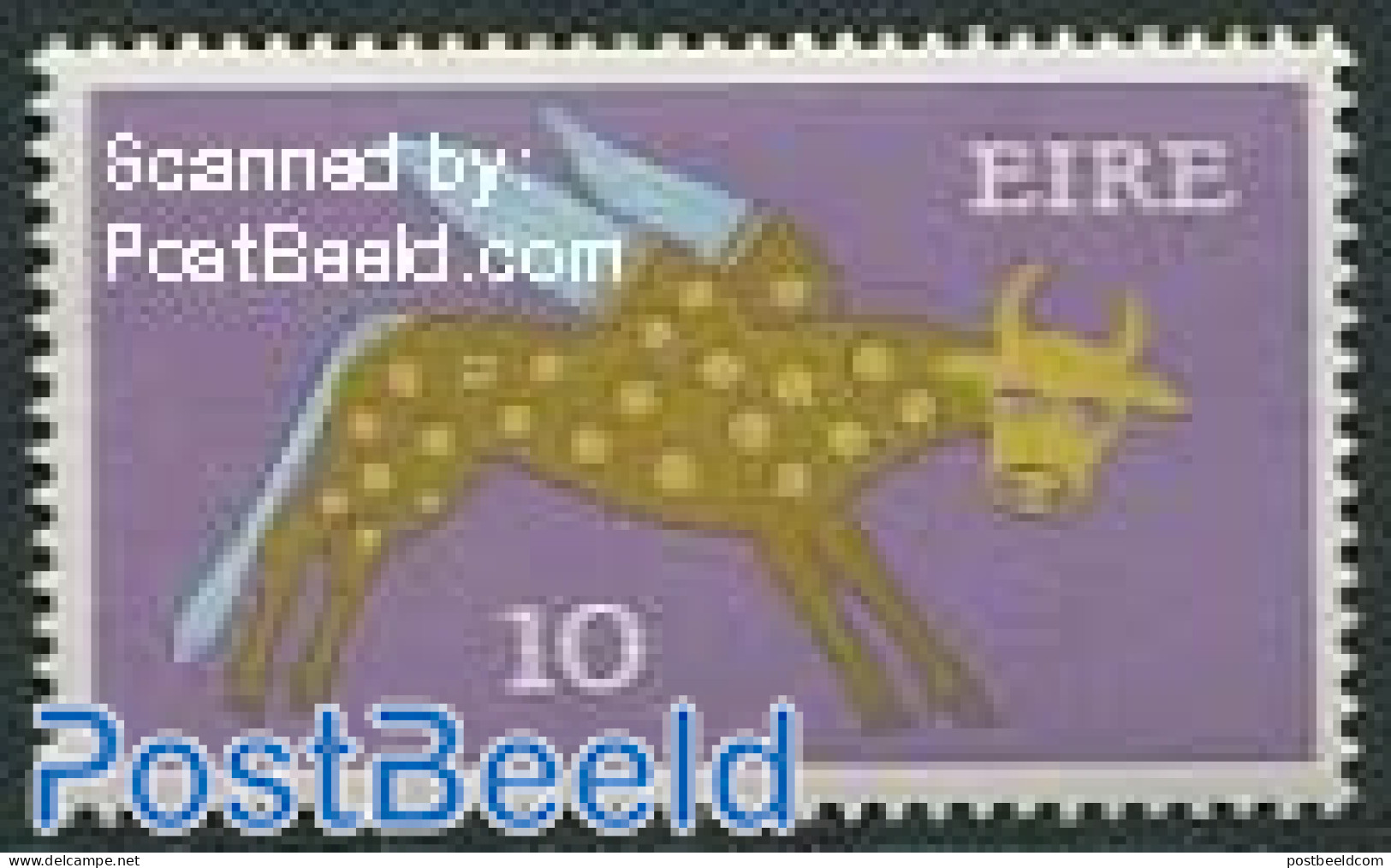 Ireland 1971 10p, Purple Dots, Stamp Out Of Set, Mint NH, Nature - Animals (others & Mixed) - Ongebruikt