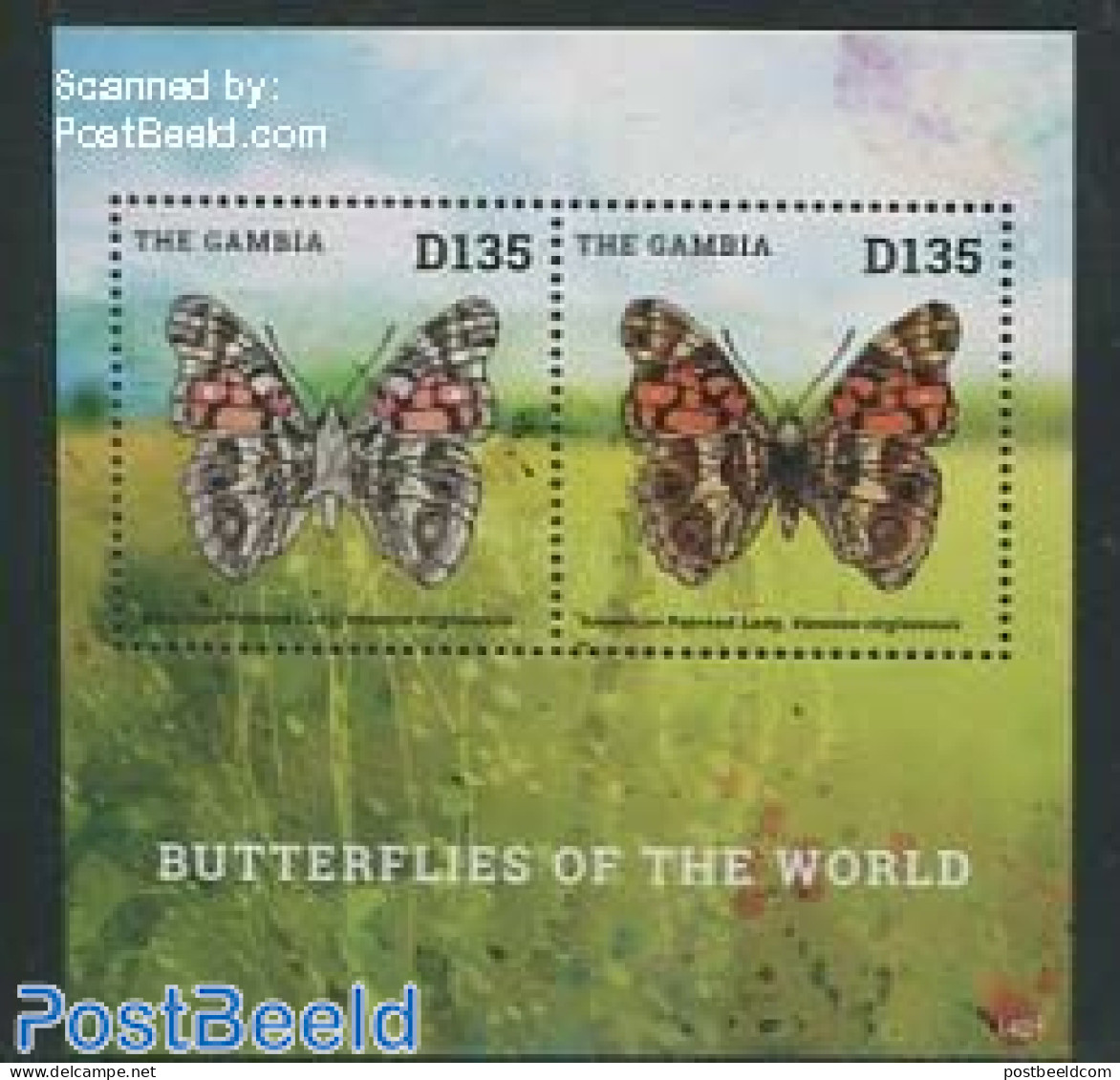 Gambia 2014 Butterflies S/s, Mint NH, Nature - Butterflies - Gambia (...-1964)