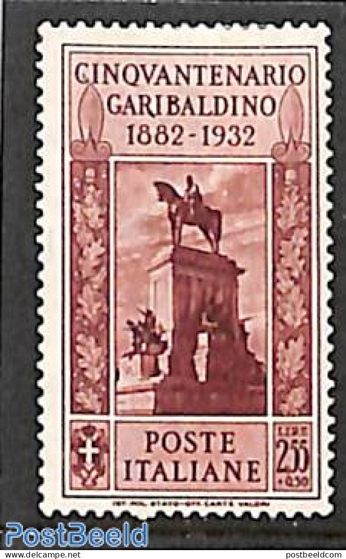 Italy 1932 2.55L, Stamp Out Of Set, Unused (hinged), Nature - Horses - Otros & Sin Clasificación