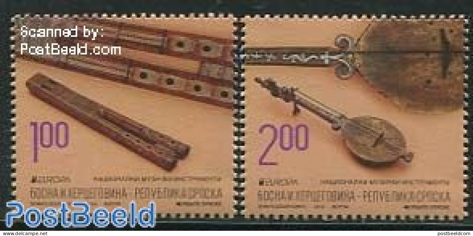 Bosnia Herzegovina - Serbian Adm. 2014 Europa, Music Instruments 2v, Mint NH, History - Performance Art - Europa (cept.. - Musique