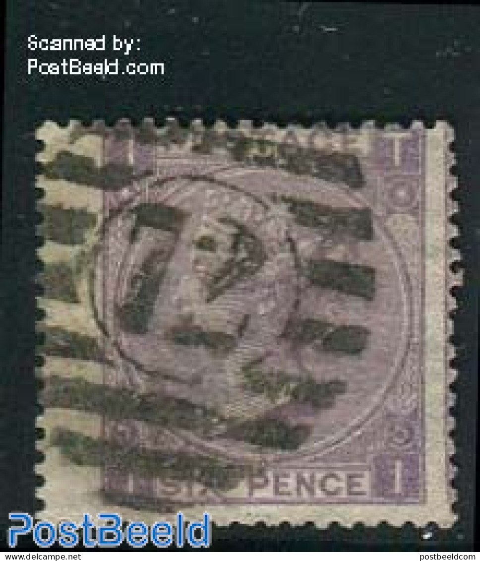 Great Britain 1865 6p, Plate 5, Short Perfon Bottom, Used Stamps - Otros & Sin Clasificación