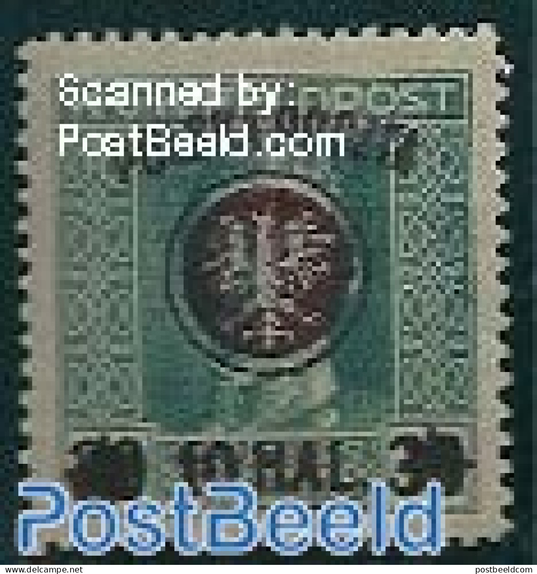 Poland 1918  Inspected Stamp. 10H On 30H, Violet Overprint, Stamp Out Of Set, Unused (hinged) - Unused Stamps