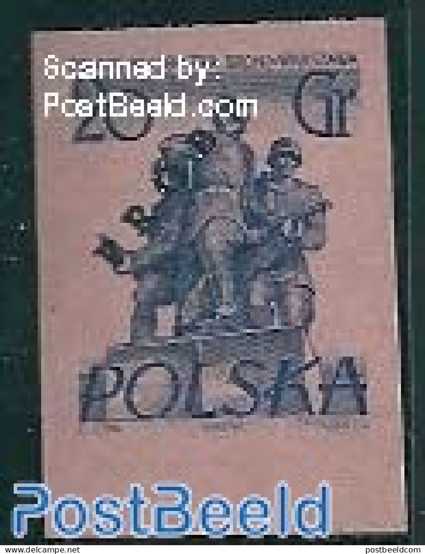 Poland 1955 20Gr, Blue On Pink, PROBA, Stamp Out Of Set, Mint NH, History - Militarism - Ungebraucht