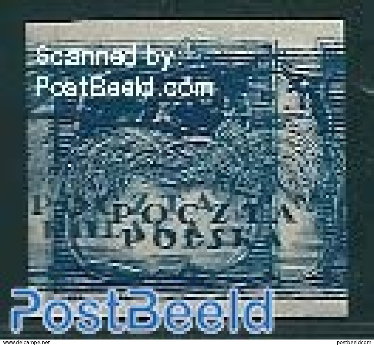 Poland 1919 2Kr, Blue, Double Print, Mint Nh, Mint NH - Neufs