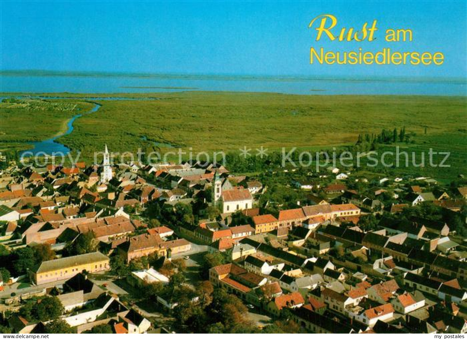 73355977 Rust Burgenland Stadt Der Stoerche Neusiedlersee Fliegeraufnahme Rust B - Altri & Non Classificati